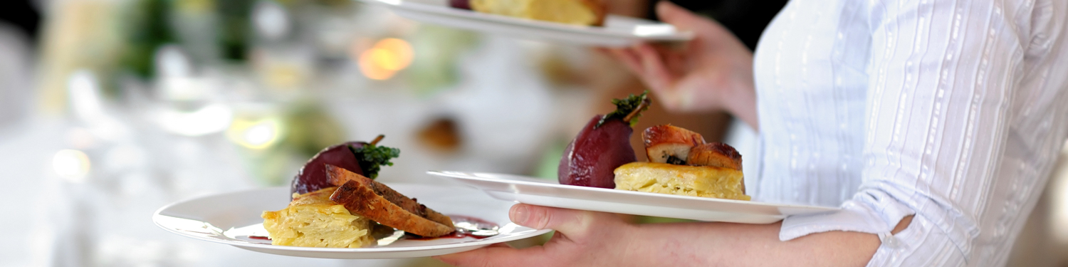 Wait Staff and Table Bussers that will set up your buffet, serve the food,  clear the guest tables, and take out the trash.