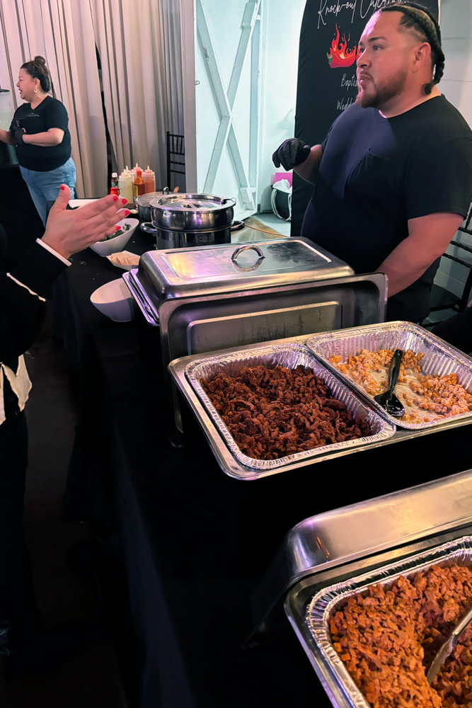 Buffet set up and ready for guests