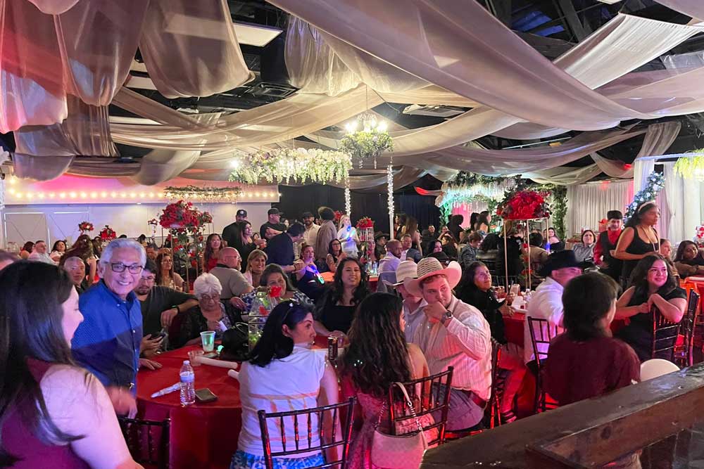 Guests gathered at their tables in the main ballroon.