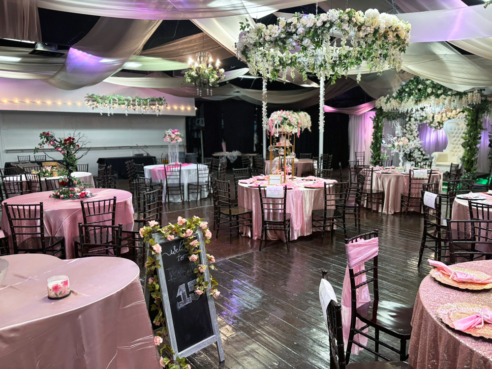 Decorative suspended garden chandelier installation